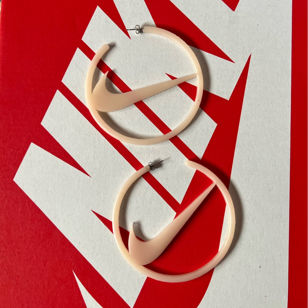 CUSTOM MADE NIKE HOOP EARRINGS